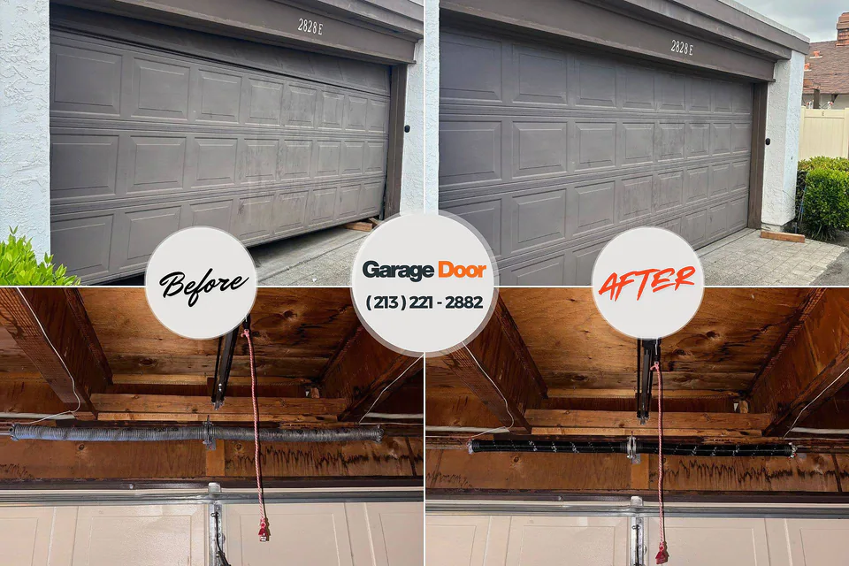 Before and after: garage door repair South Riding, VA